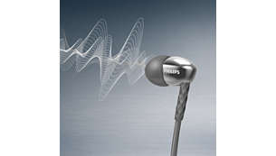Efektyvūs 8,6 mm garsiakalbiai atkuria švarų ir galingą garsą