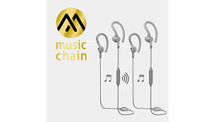 MusicChain™ 機能により、簡単に友人と音楽をシェア