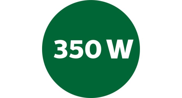 Strong 350W motor for fine results