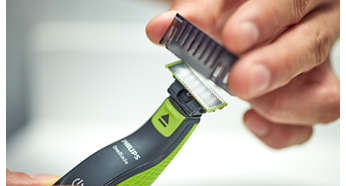 Dois ajustes para um barbear perfeito: pentes de 1 e 2 mm.