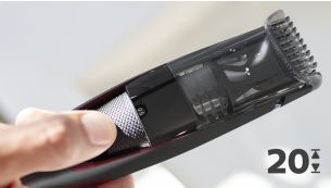 20 lock-in length settings, 0,5 - 10mm with 0,5mm precision
