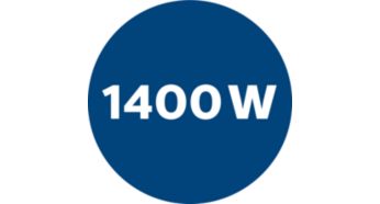 Động cơ 1400 Watt tạo sức hút cao