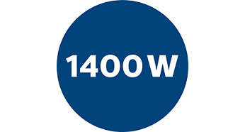 1400 Watt motor generating high suction power