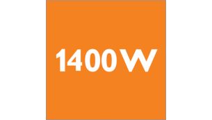 1400 Watt motor generating high suction power