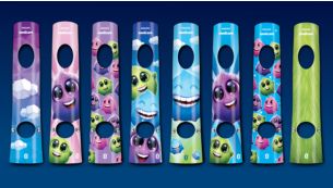 Oito autocolantes para o painel frontal