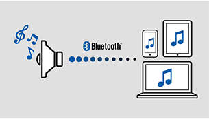 Play music in one room wirelessly via Bluetooth