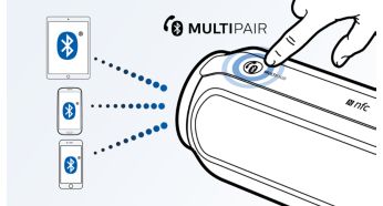 Basculez entre la musique de 3 appareils différents grâce à la fonction MULTIPAIR