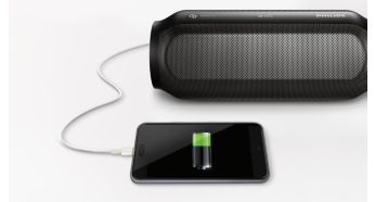 L'enceinte sert également de chargeur pour smartphone