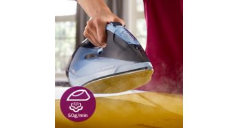 Debit de abur continuu, de până la 50 g/min, pentru o îndepărtare optimă a cutelor