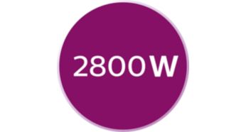 2800 W güç ile hızlı ısınma ve güçlü performans