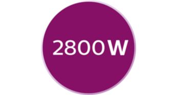 2800 W за бързо загряване и мощност при работа