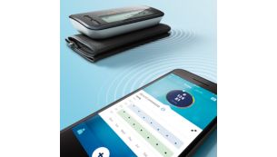 Automatically syncs to the Philips health app via Bluetooth®