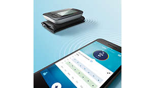 Automatically syncs to the Philips health app via Bluetooth®