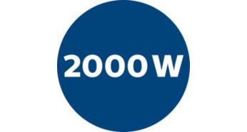 Động cơ 2000 W tạo sức hút mạnh mẽ