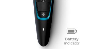Quickly see the status of your trimmer’s battery