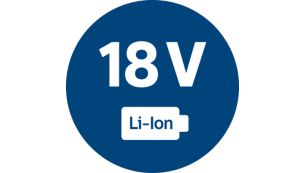 Puissante batterie lithium-ion 18 V, pour une autonomie prolongée