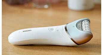 First epilator with S-shaped handle