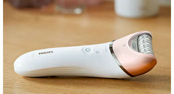 First epilator with S-shaped handle