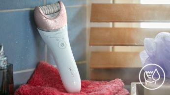 Wet and dry for use in bath or shower