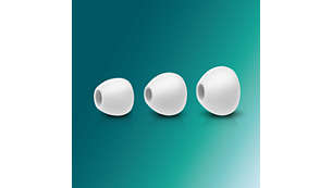 Pontas de auriculares com 3 tamanhos para uma adaptação perfeita