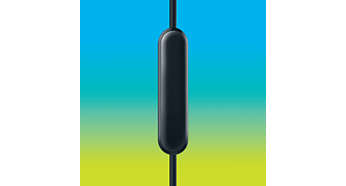 Built-in mic switches from music to phone calls
