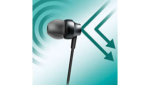 Perfect in-ear seal blocks out external noise