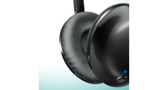 Soft ear cushions allow for long-wearing comfort