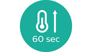 Hitro segrevanje in pripravljenost za uporabo v 60 sekundah