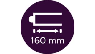 Longer barrel for long or thick hair