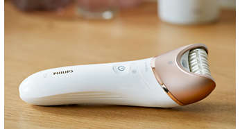 First epilator with S-shaped handle