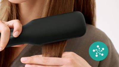 Дополнительный уход с помощью системы ионизации для гладких и блестящих волос