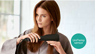 UniTemp sensor for beautifully styled hair with less heat