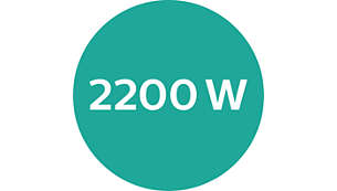 2200W of fast, high performance drying power