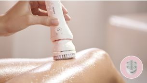 Body exfoliation brush removes dead skin cells