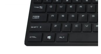 Low-profile keys for comfortable quiet typing