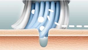 Step 1: Deep pore cleansing brush with extra-slim bristles