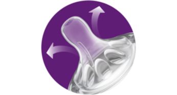 Flexible, anti-collapse ribbed teat design