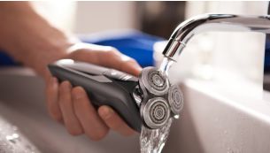 Shaver can be rinsed clean under the tap