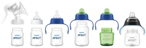 Compatible range from breastfeeding to cup