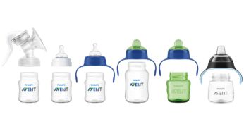 Compatible range from breastfeeding to cup