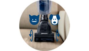 Bàn chải turbo mini để làm sạch bề mặt mềm