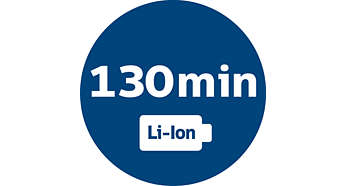 Pin Li-Ion mạnh cho thời gian hoạt động 130 phút