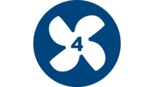 4 manuális beállítás, ideértve a turbó fokozatot is