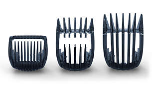 Includes 2 combs for short & long hair and one body comb