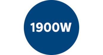 1900 W motor for strong suction power
