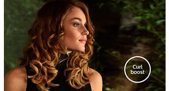 Curl boost technology: great result at a caring heat setting