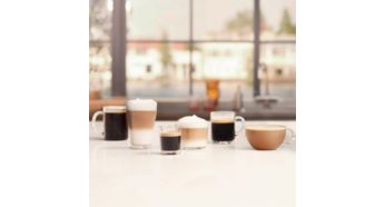 Savourez 6 boissons différentes, en toute simplicité, cappuccinos compris