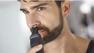 Prirezovalnik za nosne dlačice nežno odstrani neželene dlačice v nosu in ušesih.