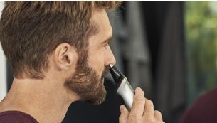 Nose trimmer gently removes unwanted nose and ear hair