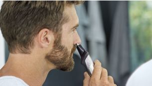 Nose trimmer gently removes unwanted nose and ear hair